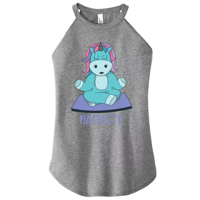 Namaste Yoga Funny Meditating Magical Creature Gift Women’s Perfect Tri Rocker Tank