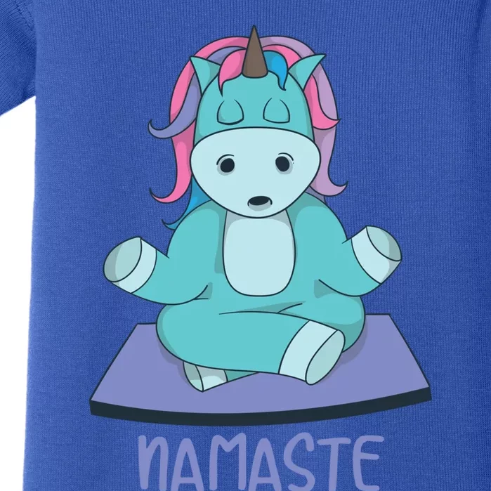 Namaste Yoga Funny Meditating Magical Creature Gift Baby Bodysuit