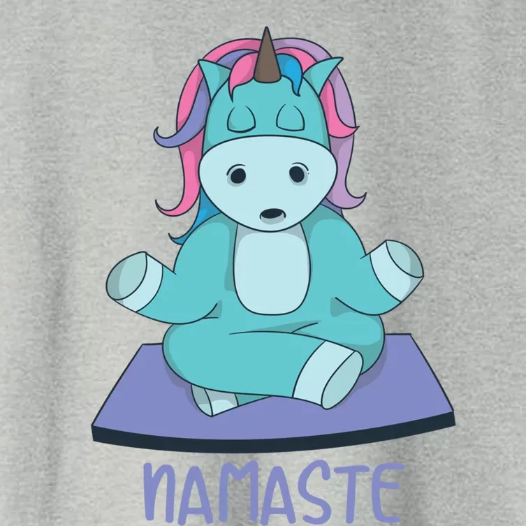 Namaste Yoga Funny Meditating Magical Creature Gift Women's Crop Top Tee