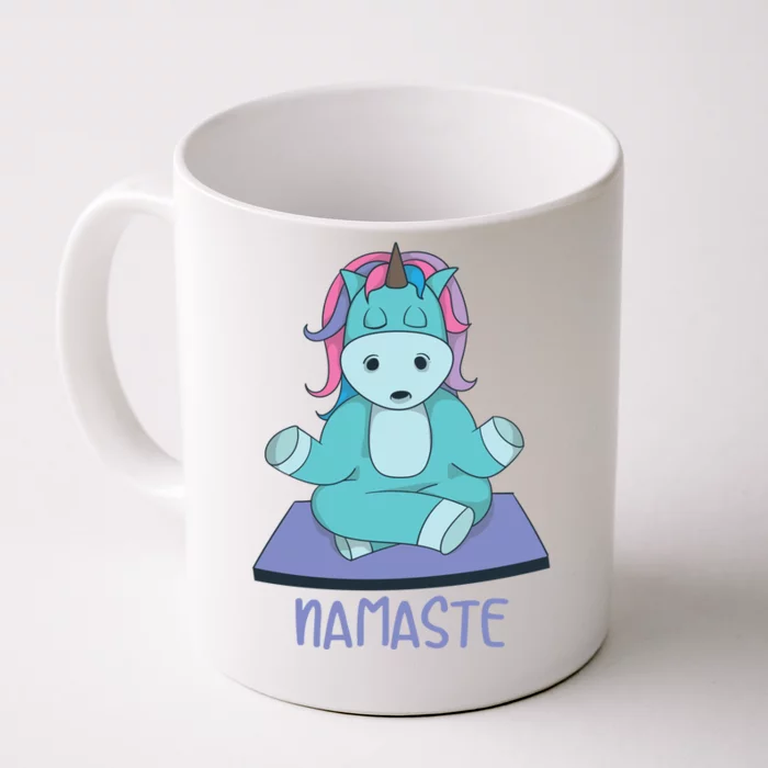 Namaste Yoga Funny Meditating Magical Creature Gift Front & Back Coffee Mug