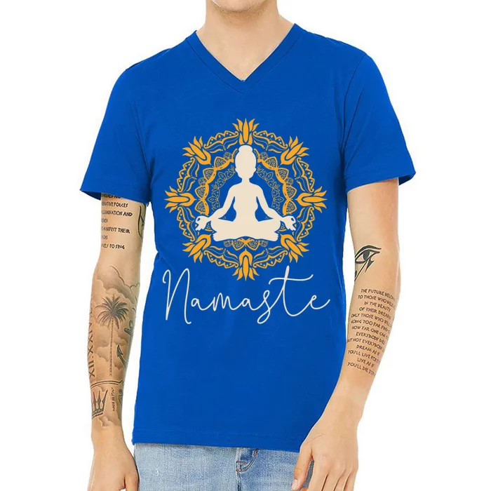 Namaste Yoga Gift Great Gift V-Neck T-Shirt