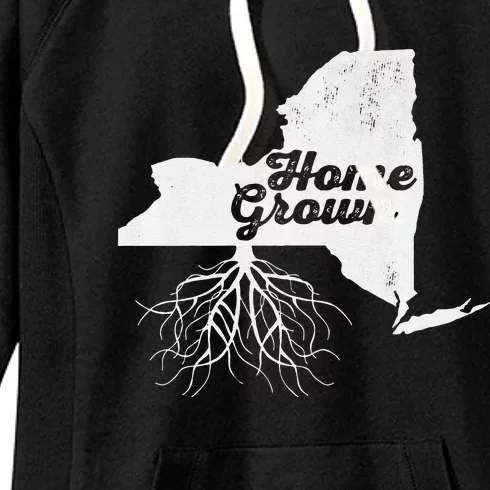 New York Home Grown Roots Ny State Pride Women's Fleece Hoodie