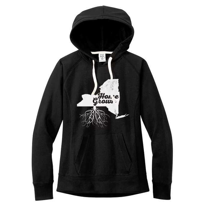 New York Home Grown Roots Ny State Pride Women's Fleece Hoodie