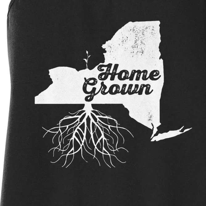 New York Home Grown Roots Ny State Pride Women's Racerback Tank