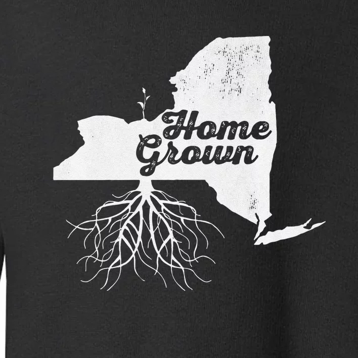 New York Home Grown Roots Ny State Pride Toddler Sweatshirt