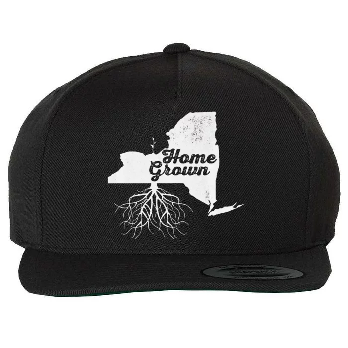 New York Home Grown Roots Ny State Pride Wool Snapback Cap