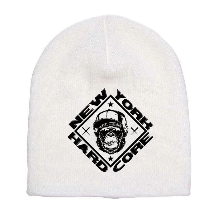 New York Hardcore Monkey Is Worldwide Nyhc Punks Not Dead Short Acrylic Beanie