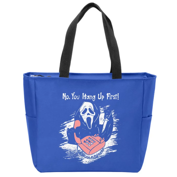 No You Hang Up First Ghost Calling Halloween Sweatshirt Zip Tote Bag