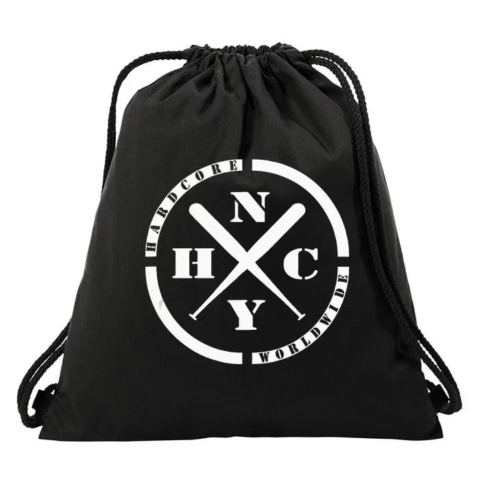 NEW YORK Hardcore Is Worldwide NYHC Punks Not Dead Drawstring Bag