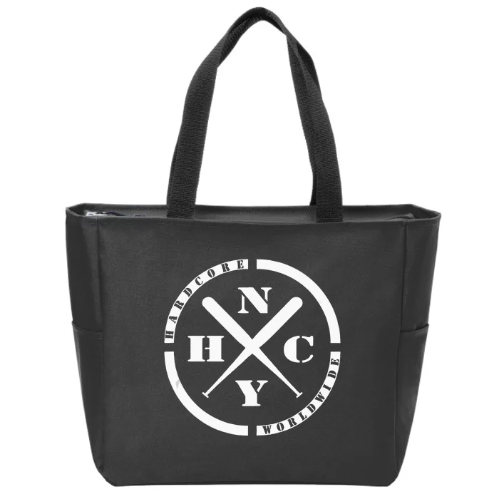 NEW YORK Hardcore Is Worldwide NYHC Punks Not Dead Zip Tote Bag