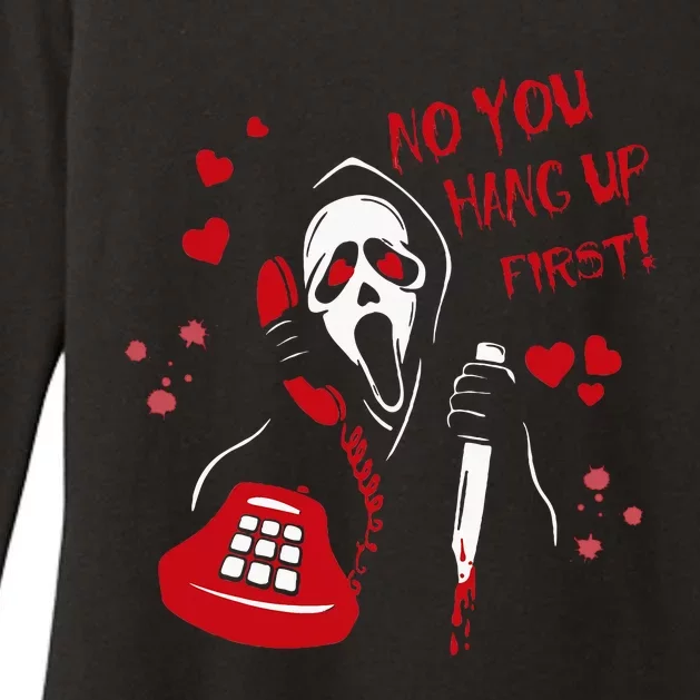 No You Hang Up Ghost Horror Valentines Day Womens CVC Long Sleeve Shirt