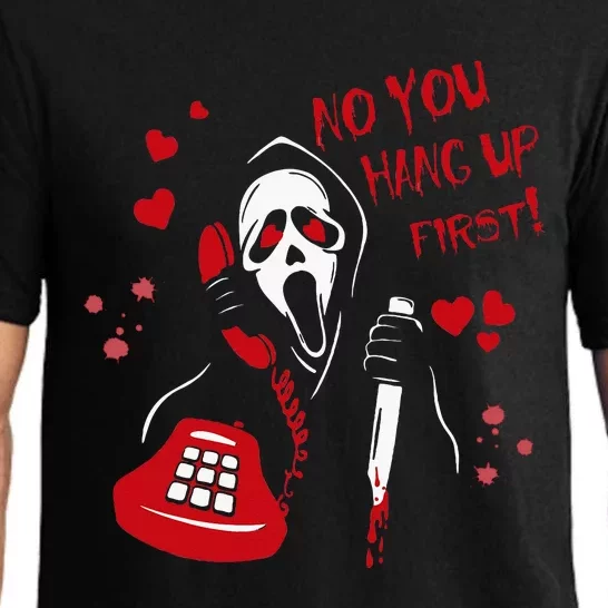 No You Hang Up Ghost Horror Valentines Day Pajama Set