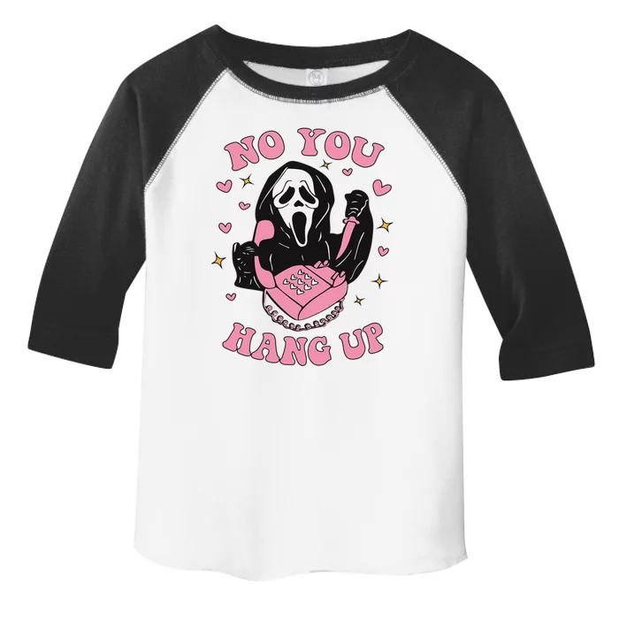 No You Hang Up Funny Halloween Ghostface Toddler Fine Jersey T-Shirt