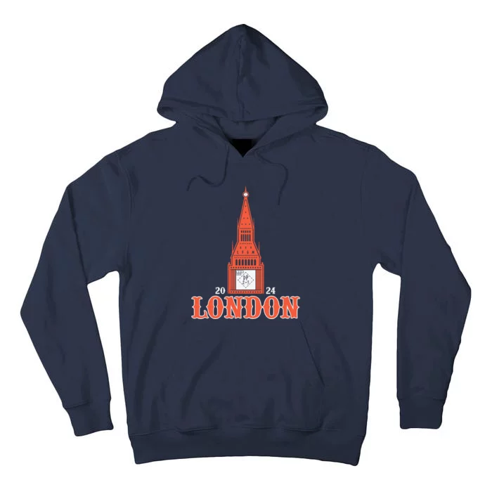 New York London Clock Tower Tall Hoodie