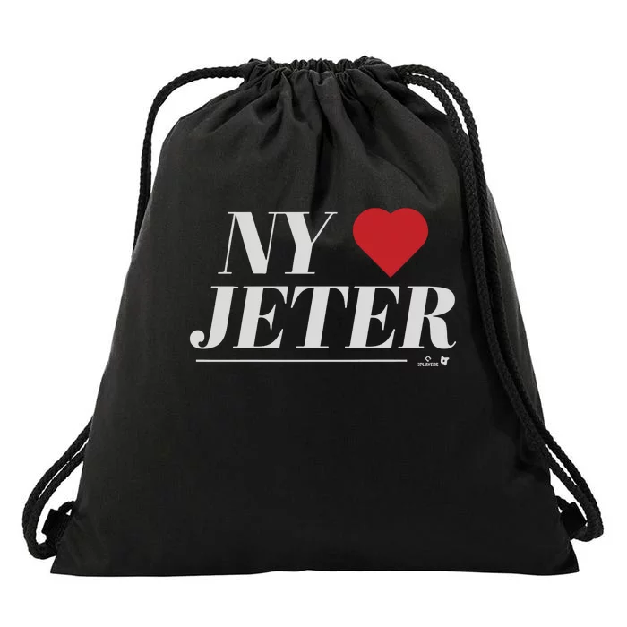 New York Loves Jeter Drawstring Bag