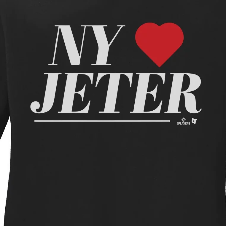 New York Loves Jeter Ladies Long Sleeve Shirt