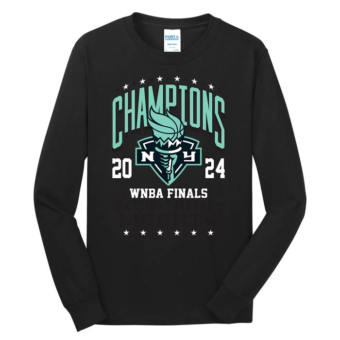 New York Liberty 2024 Championship Tall Long Sleeve T-Shirt