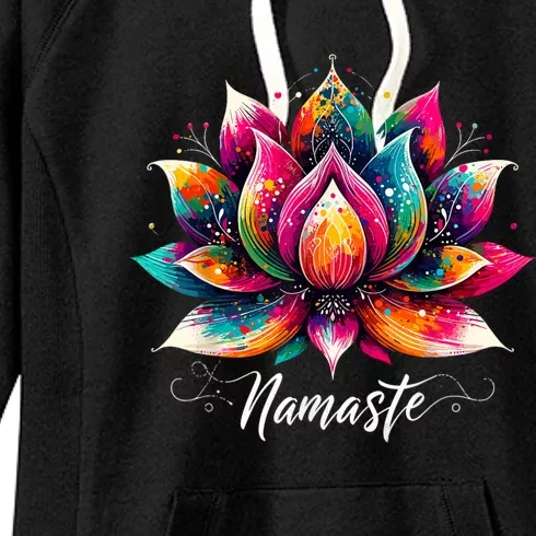 Namaste Yoga Lotus Flower Meditaton Zen Bohemian Women's Fleece Hoodie