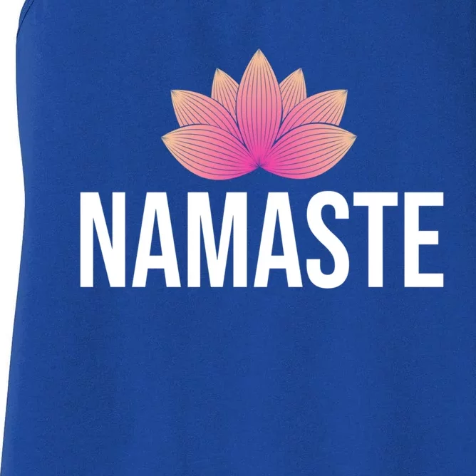 Namaste Yoga Lotus Flower Gift Women's Racerback Tank