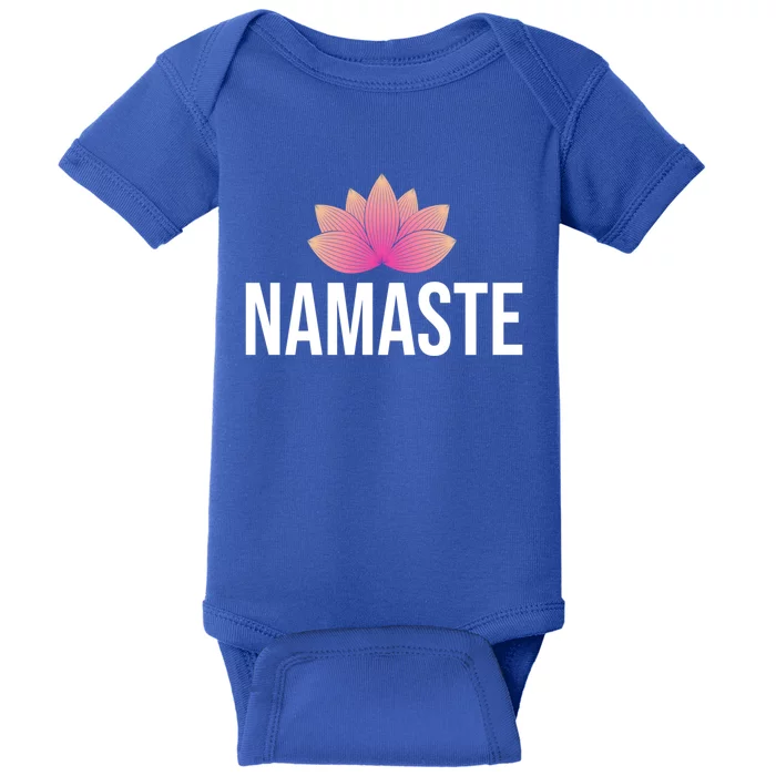 Namaste Yoga Lotus Flower Gift Baby Bodysuit