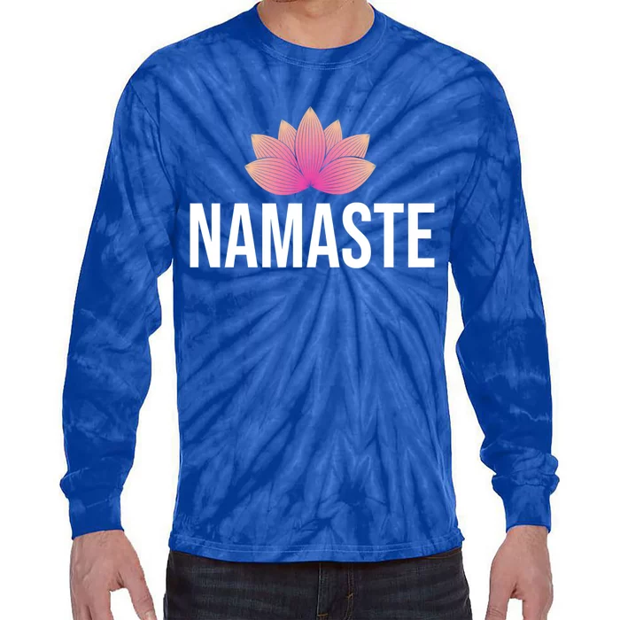 Namaste Yoga Lotus Flower Gift Tie-Dye Long Sleeve Shirt