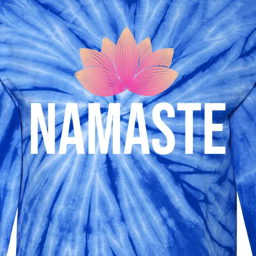 Namaste Yoga Lotus Flower Gift Tie-Dye Long Sleeve Shirt