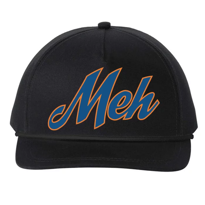 New York Meh Snapback Five-Panel Rope Hat