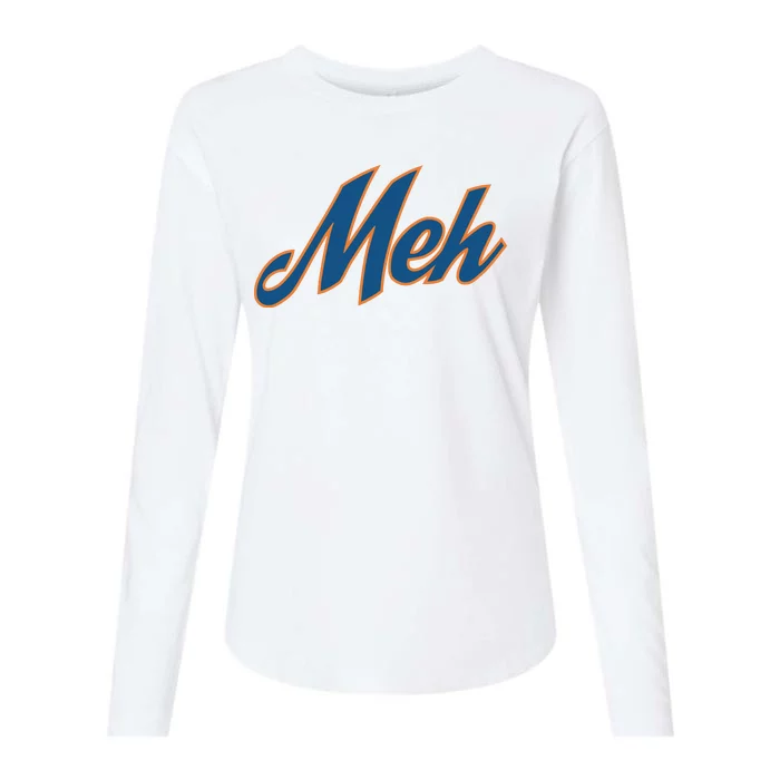 New York Meh Womens Cotton Relaxed Long Sleeve T-Shirt