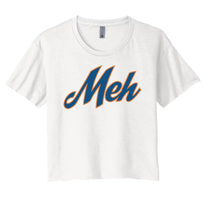 New York Meh Women's Crop Top Tee