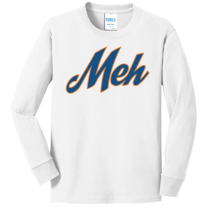 New York Meh Kids Long Sleeve Shirt