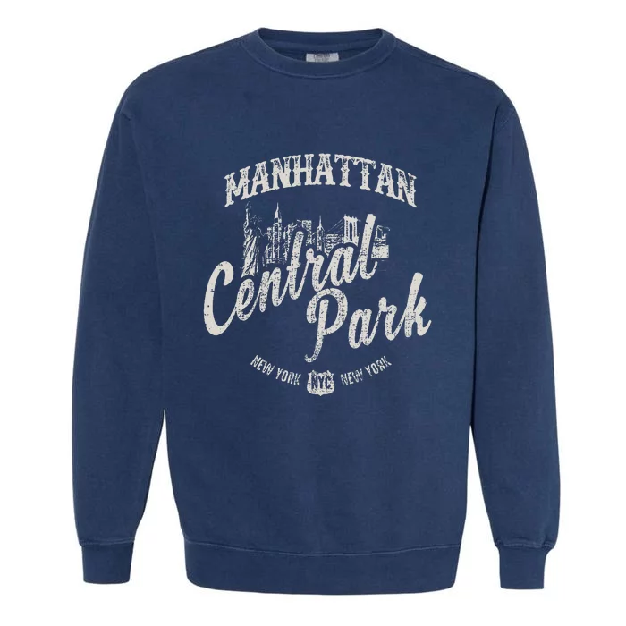 New York Manhattan Central Park Garment-Dyed Sweatshirt