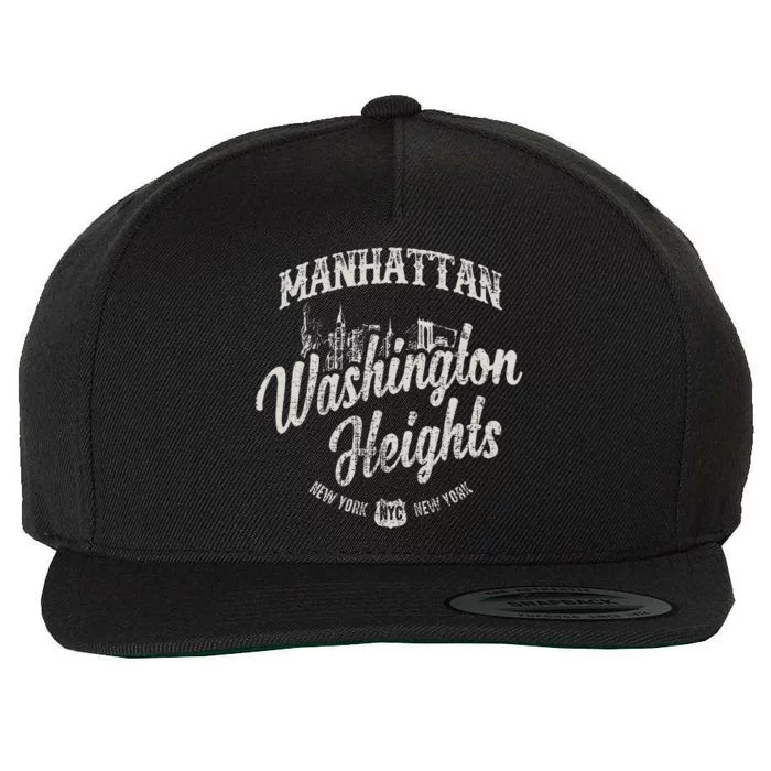 New York Manhattan Washington Heights Wool Snapback Cap