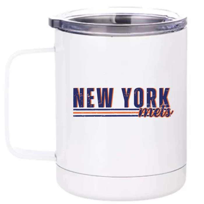 New York Mets Baseball Ny Mets Front & Back 12oz Stainless Steel Tumbler Cup