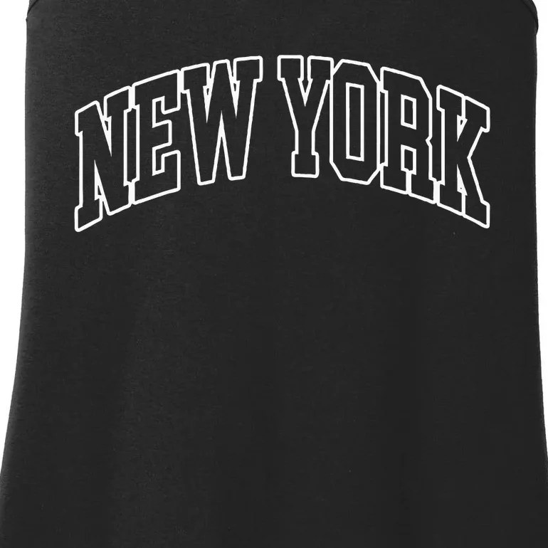 New York Ny Throwback Design Classic Ladies Essential Tank