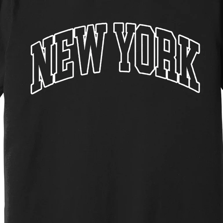 New York Ny Throwback Design Classic Premium T-Shirt