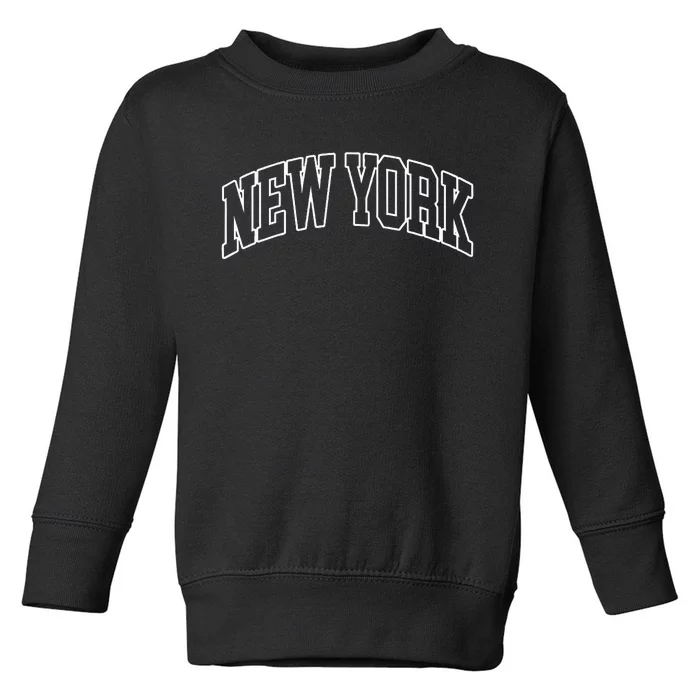 New York Ny Throwback Design Classic Toddler Sweatshirt