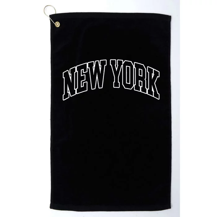 New York Ny Throwback Design Classic Platinum Collection Golf Towel