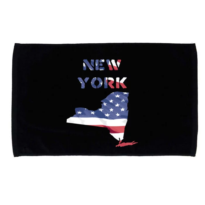 New York Ny United States America Patriotic Usa Flag Pride Cute Gift Microfiber Hand Towel