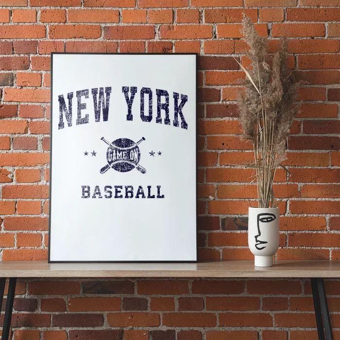 New York Ny Vintage Baseball Throwback Poster