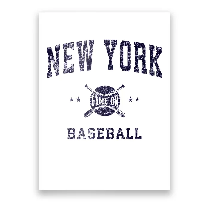 New York Ny Vintage Baseball Throwback Poster