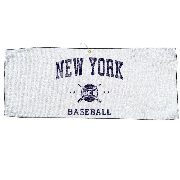 New York Ny Vintage Baseball Throwback Retro Large Microfiber Waffle Golf Towel