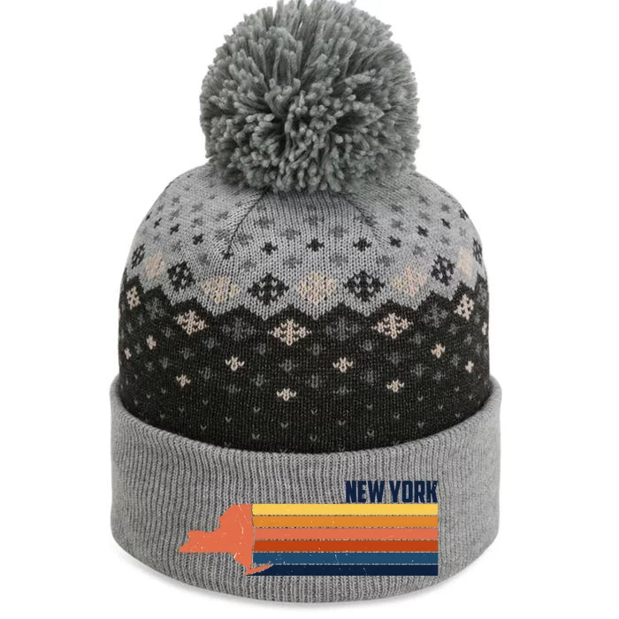 Retro Vintage New York The Baniff Cuffed Pom Beanie