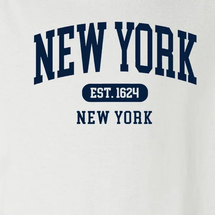 New York Ny 1624 Arched Text Retro Preppy Throwback Toddler Long Sleeve Shirt