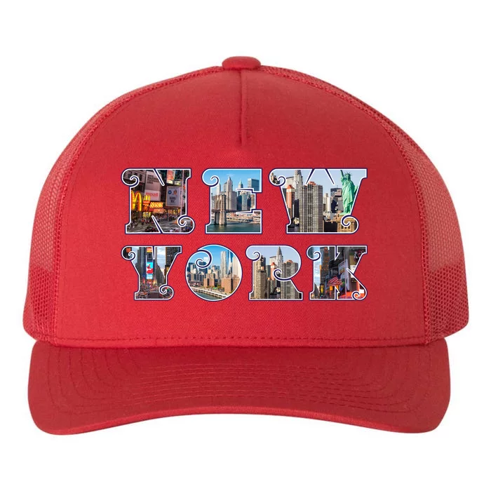 New York Yupoong Adult 5-Panel Trucker Hat