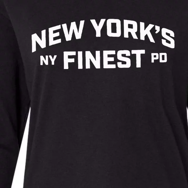 New York’S Ny Finest Pd Womens Cotton Relaxed Long Sleeve T-Shirt