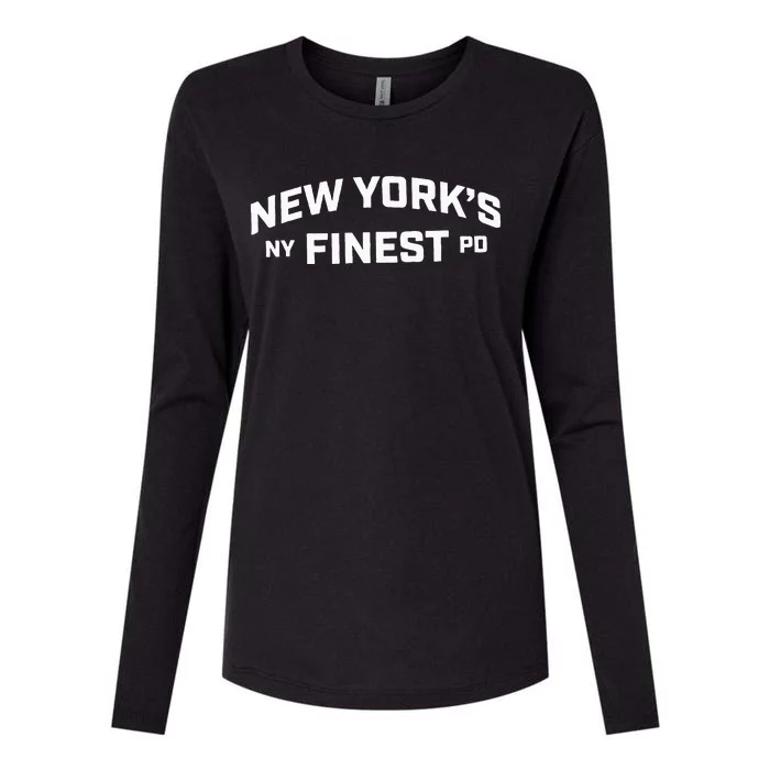 New York’S Ny Finest Pd Womens Cotton Relaxed Long Sleeve T-Shirt