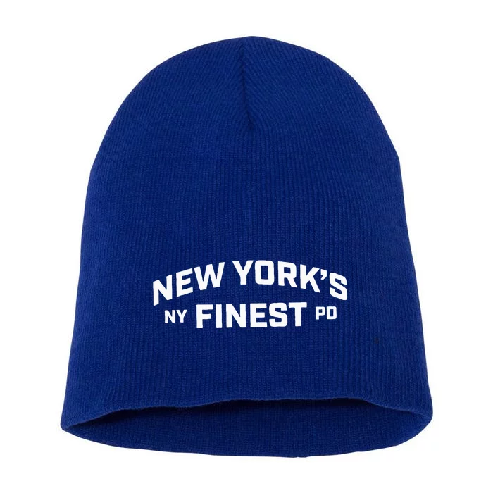 New York’S Ny Finest Pd Short Acrylic Beanie