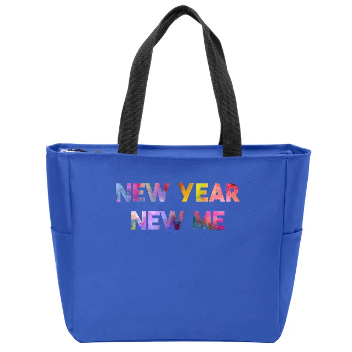 New Year New Me Colorful Gift Zip Tote Bag