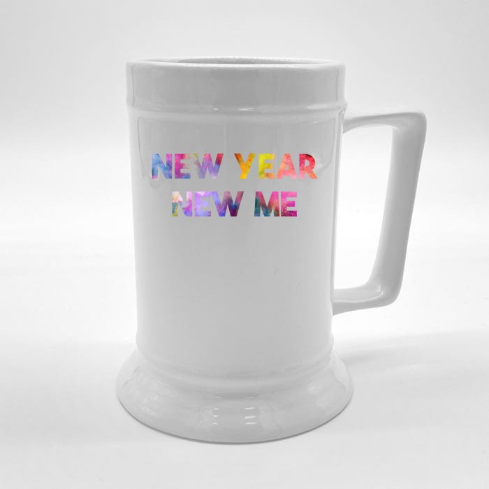 New Year New Me Colorful Gift Front & Back Beer Stein