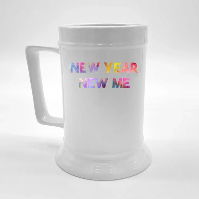 New Year New Me Colorful Gift Front & Back Beer Stein